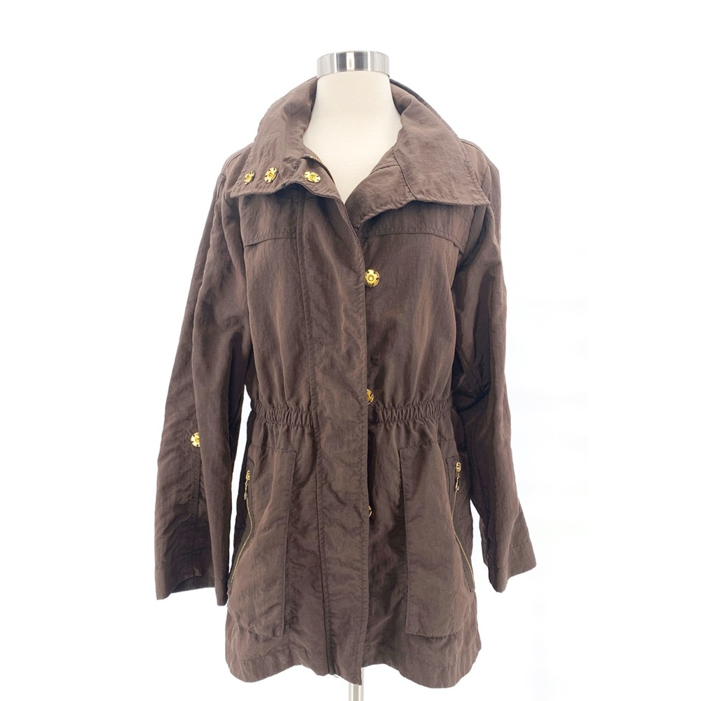 THE FILLMORE Brown Nylon Anorak Rain Jacket Sz S